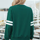 Activepologie Comfy Black Varsity Stripe Oversized Sweatshirt in 5 Colors