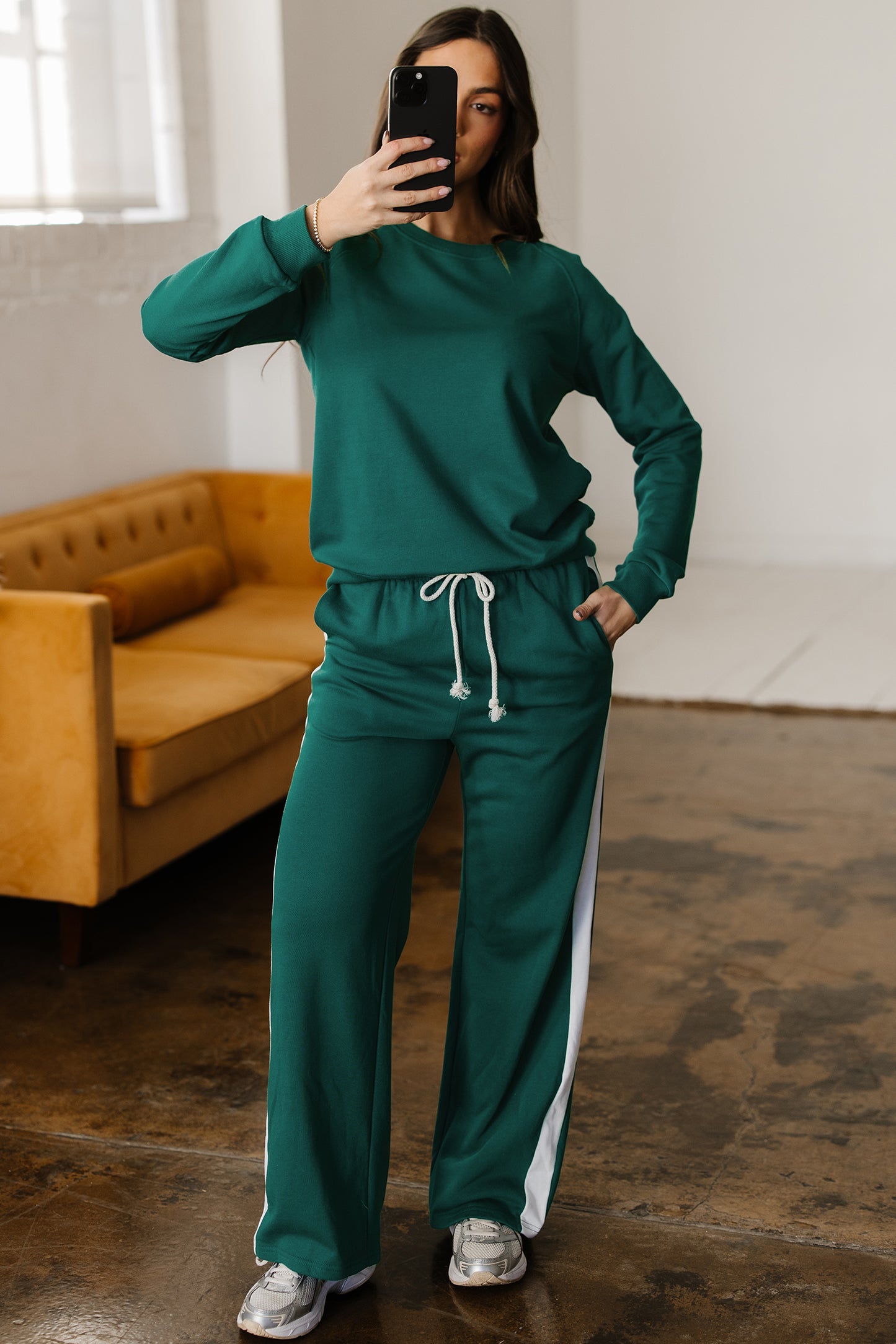 Varsity Green Oversized Comfy Sweatsuit