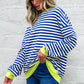Comfy Oversized Stripe Sweatshirt in 2 Colors (S - 2X)