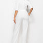 Elegant Mock Neck Tie-Waist Jumpsuit