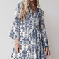 LaurenNichole Aura La'Vintage Floral Scallop Sleeve Mini Dress in 3 Colors  (S - 2X)