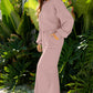 Comfy Ruffle Sleeve Wide Legged Sweatsuit Outfit in 3 Colors