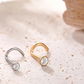 Luxury G23 Titanium CZ Prong Corkscrew Nose Rings