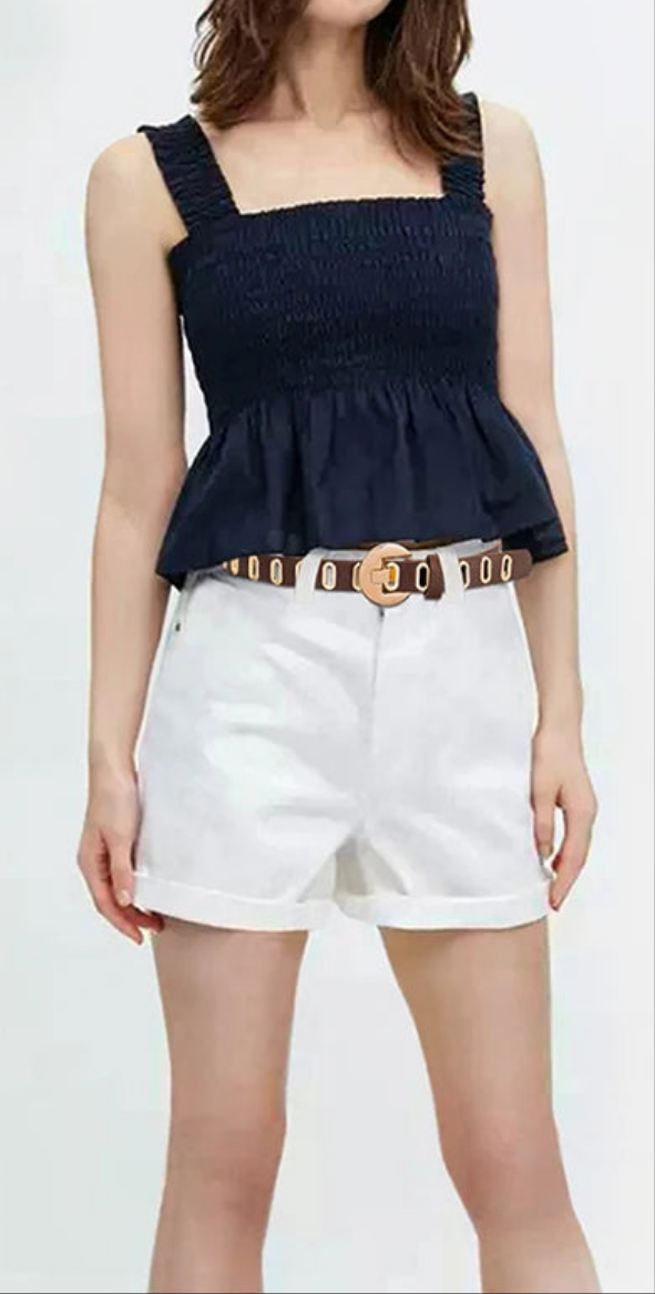 Gold Vegan Leather Adjustable Hole Belts in 5 Colors