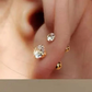 Classic Round Zirconia Stud Earrings