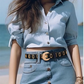 Gold Vegan Leather Adjustable Hole Belts in 5 Colors