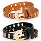Gold Vegan Leather Adjustable Hole Belts in 5 Colors