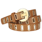 Gold Vegan Leather Adjustable Hole Belts in 5 Colors