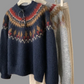 Soft Warm Cozy Jacquard Oversized Casual Wool Knit Sweater