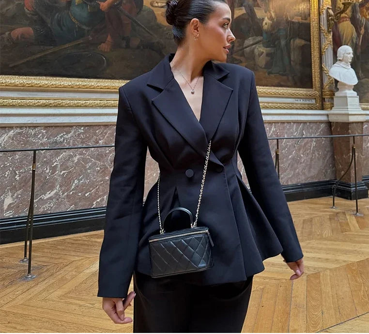 La’Bond Elegant Blazer & Wide-Leg Trouser Curated Outfit in 3 Colors