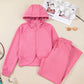 Daydream in Pink Cropped Hoodie Wide Legged Sweatsuit at LaurenNichole