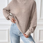 Cozy Turtleneck Mocha Waffle Knit  Sweater