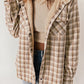 Chic Cozy Plaid Hoodie Sharpa Shacket