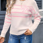 Elegant Bow Striped Sweater in 4 Colors