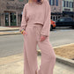 Comfy Pink Ruffle Sleeve Wide Legged Sweatsuit Outfit in 3 Colors