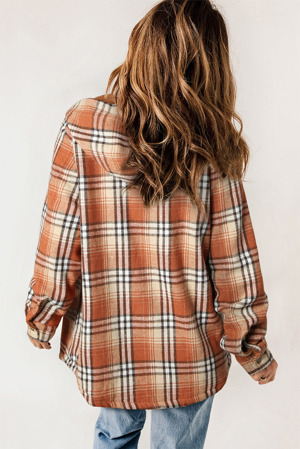 Chic Cozy Plaid Hoodie Sharpa Shacket