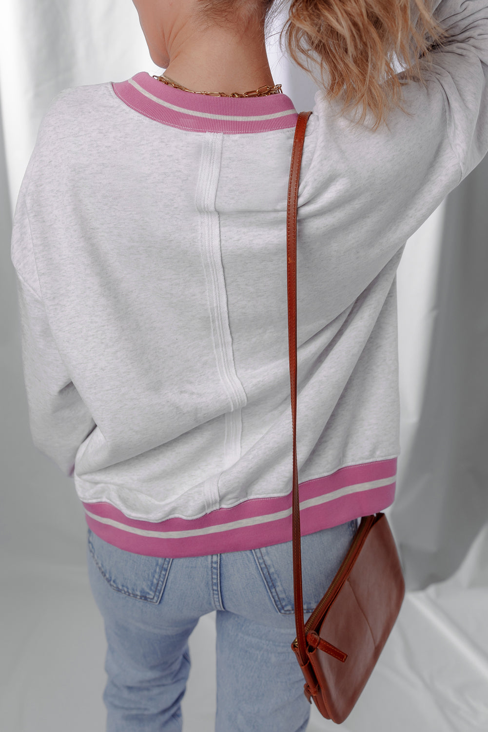 The Daydream Cozy Chic Embroidered Flower Gray Women's Sweatshirt at LaurenNichole