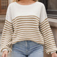 Colorblock Casual Striped Sweater in 4 Colors