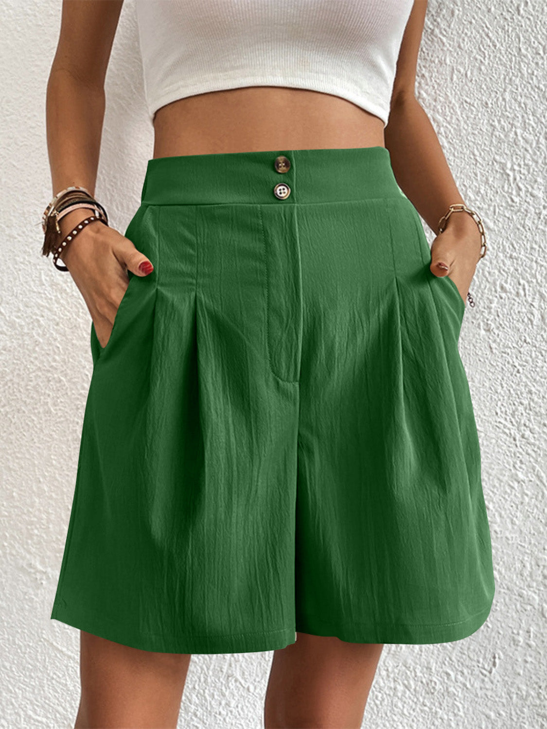 11 High Waist Classy Tailored Shorts with Pockets