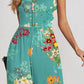 4 Floral Spaghetti Strap Wide Leg Jumpsuit