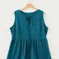 LaurenNichole Her Lux Curves Tie-Front Peplum Tank – Soft Stretch Bow Detail Top