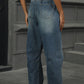 Classic Straight Jeans w/ Comfy Elastic Waist in 3 Colors