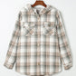 Chic Cozy Plaid Hoodie Sharpa Shacket