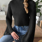 Classy Cropped Mock Neck Sweater in 3 Colors