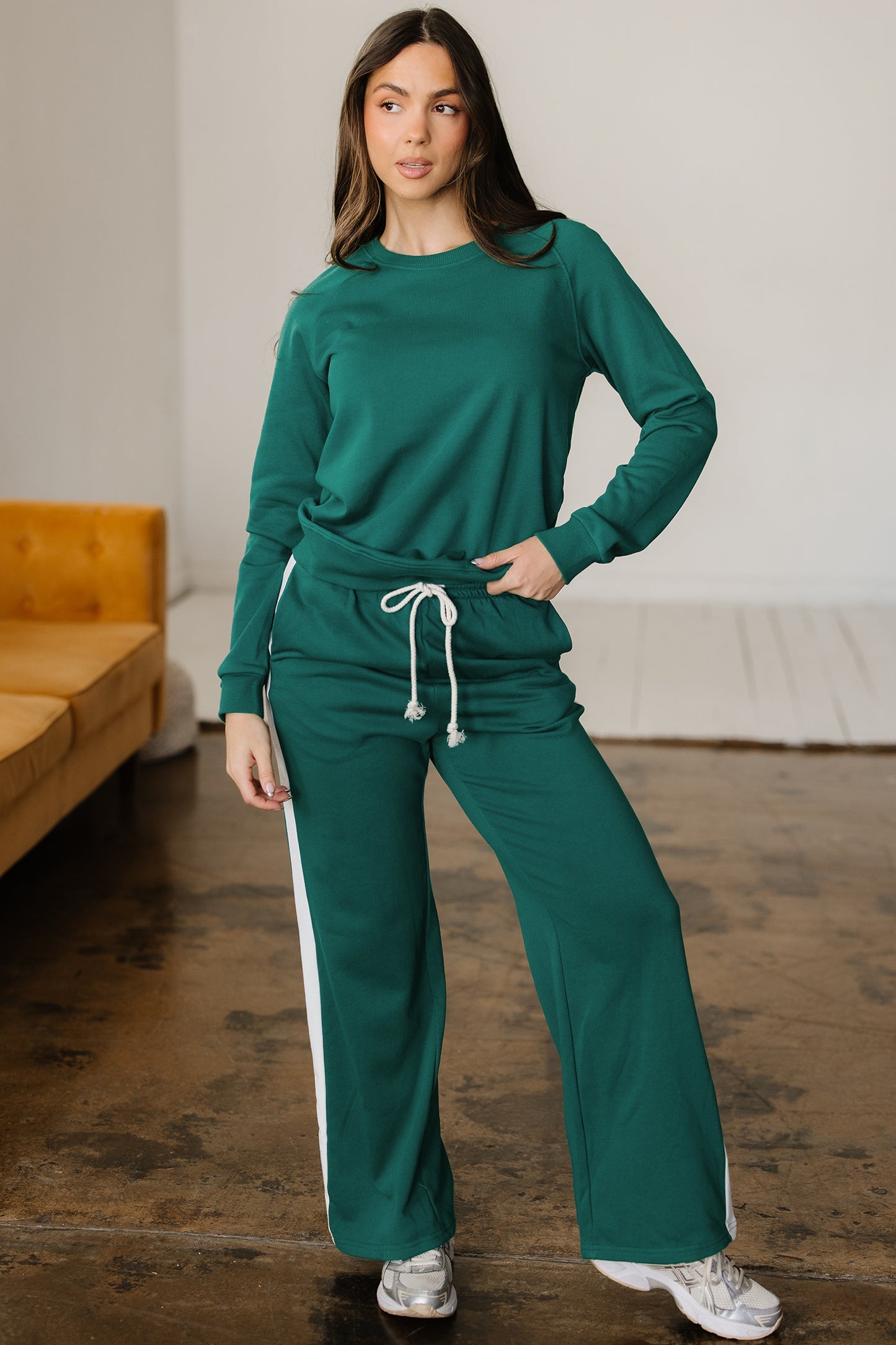 Varsity Green Oversized Comfy Sweatsuit