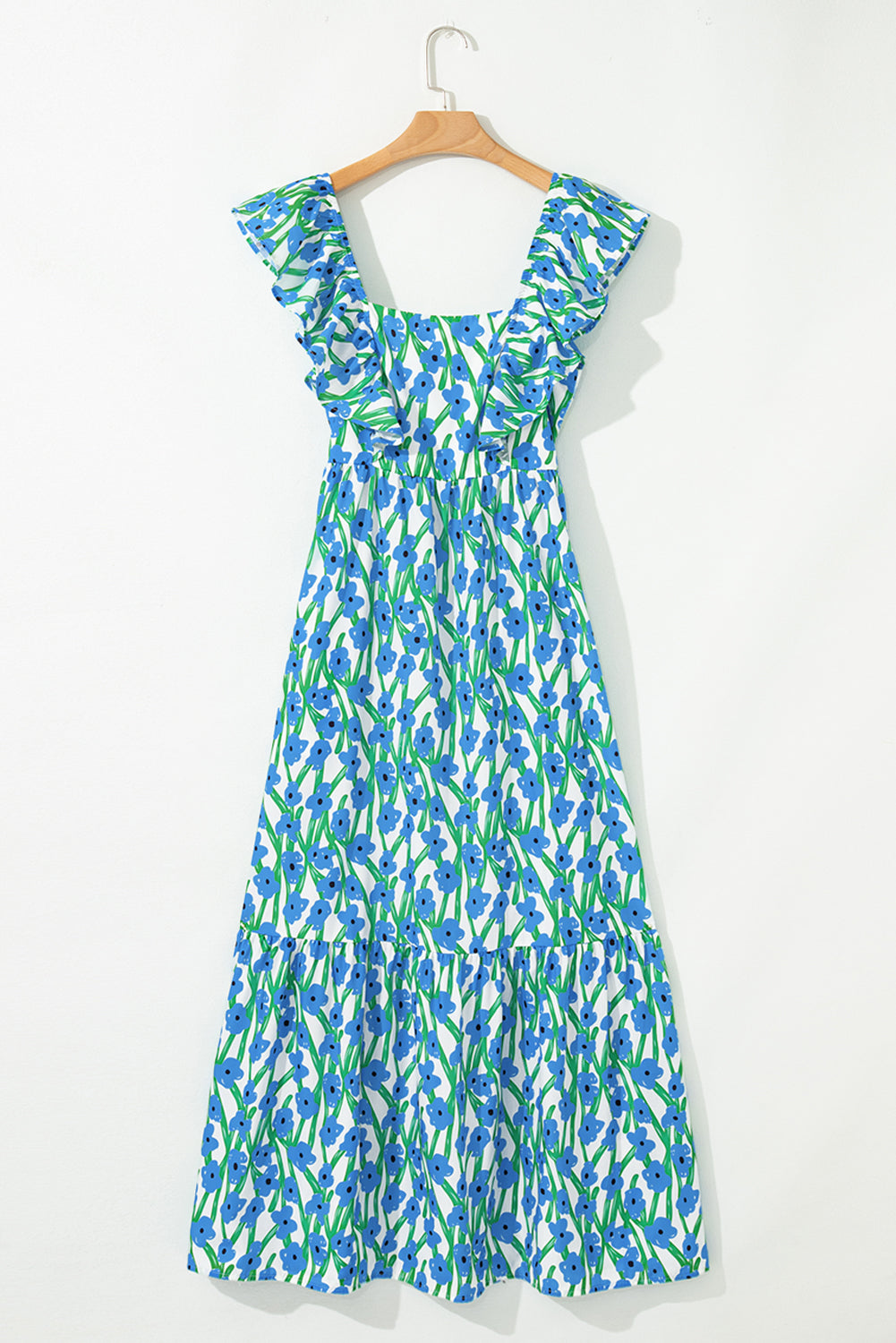 Elegant Floral Ruffled Summer Dress in 2 Colors (S - 2X)