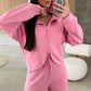 Daydream in Pink Cropped Hoodie Wide Legged Sweatsuit at LaurenNichole