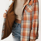 Chic Cozy Plaid Hoodie Sharpa Shacket