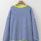 Comfy Oversized Stripe Sweatshirt in 2 Colors (S - 2X)