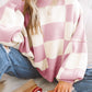 Cozy Checker Bishop Sleeve Sweaters  S - 2X in 3 Colors