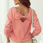 Elegant Bow Cut Out Sweatshirt in 4 Colors