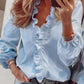 5 Elegant Ruffle V-Neck Blouse Shirt (S - 3X)