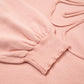 Cozy Flower Bishop Sleeve Knit Peach Sweater
