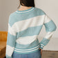 Comfy Stripped Patchwork Oversized Wide Sleeved Sweater in 3 Colors
