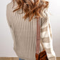 Cozy Cable Knit Colorblock Sweater