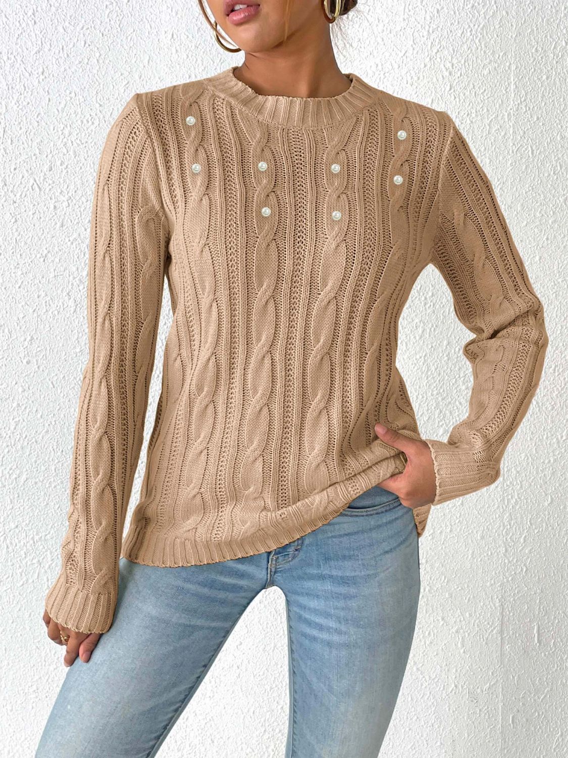 Cozy Cable Knit Sweater in 4 Colors