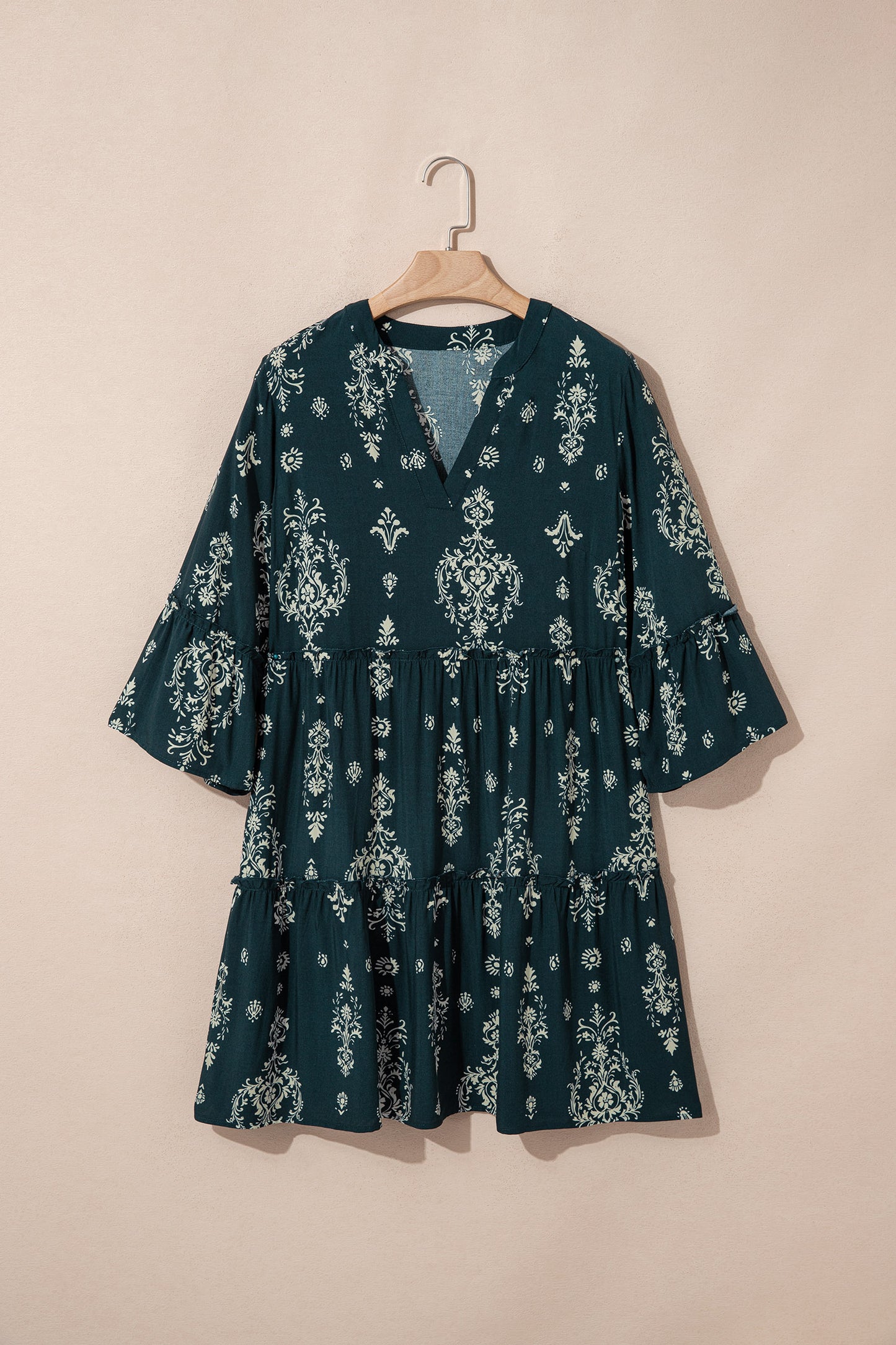 LaurenNichole Aura La'Vintage Floral Scallop Sleeve Mini Dress in 3 Colors  (S - 2X)