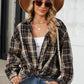 Plaid Collared Neck Long Sleeve Shirt