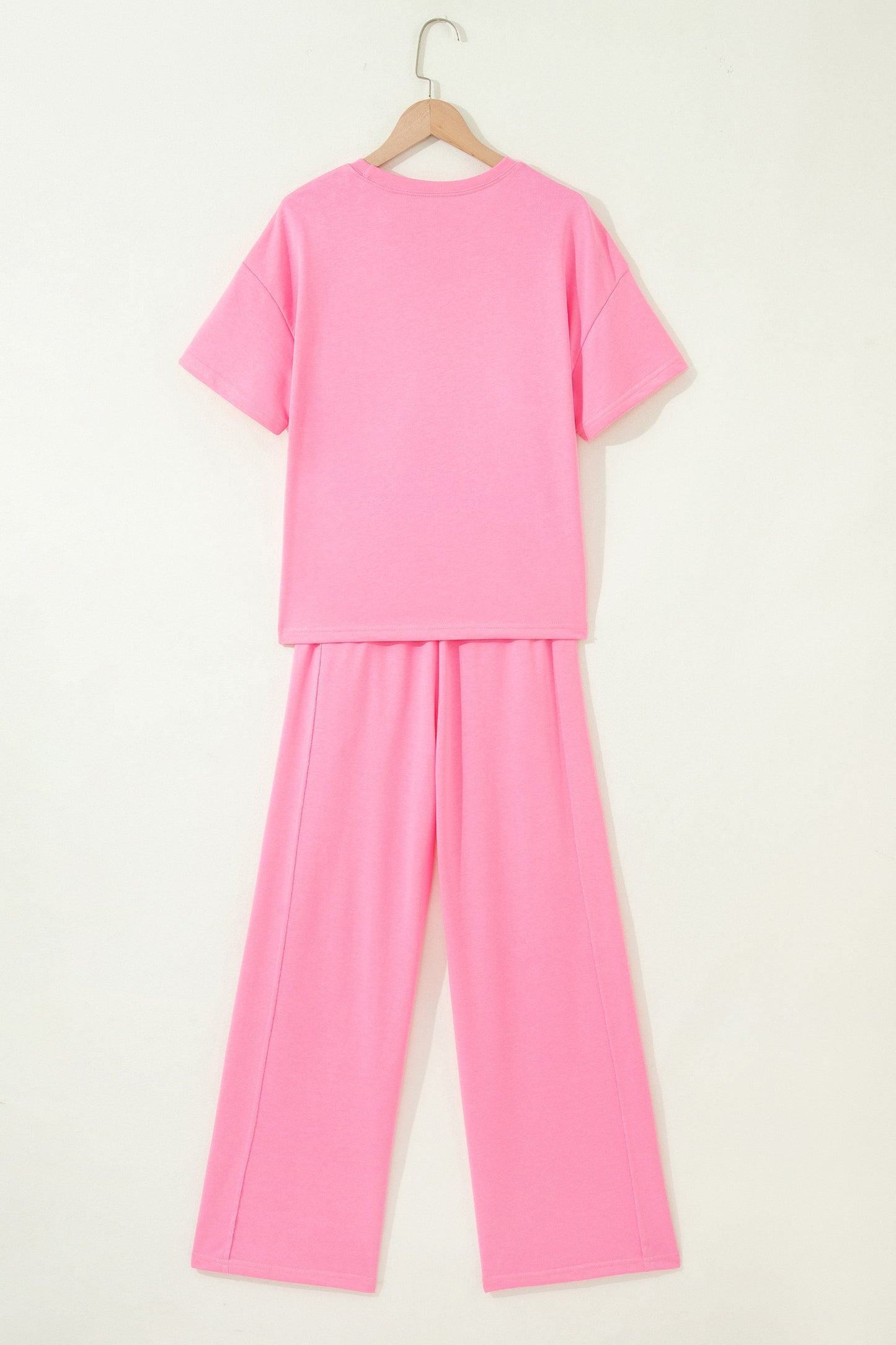 LaurenNichole Daydream Solid Oversized Tee &  Wide-Leg Pants Outfit — Pocketed Casual 2-Piece (3 Colors)
