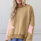 The Daydream Brown Oversrized Cozy Star Uneven Hem Sweatshirt at LaurenNichole