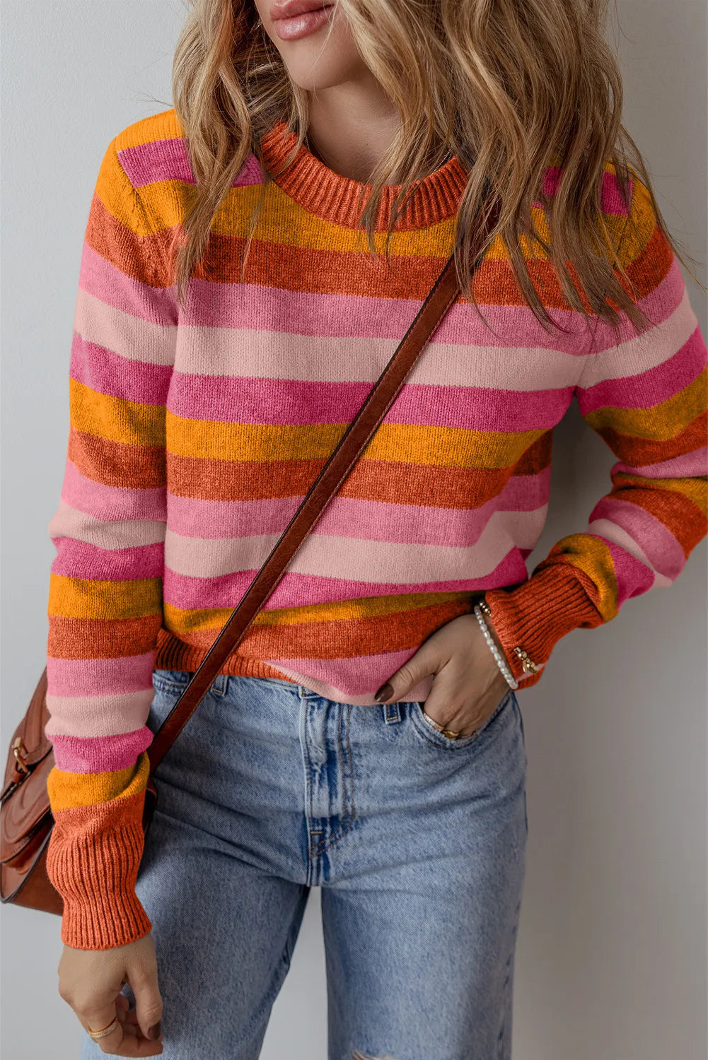 Chic Cozy Striped Grey Sweater in 2 Colors