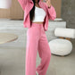 Daydream in Pink Cropped Hoodie Wide Legged Sweatsuit at LaurenNichole
