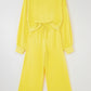 Comfy Ruffle Sleeve Wide Legged Sweatsuit Outfit in 3 Colors