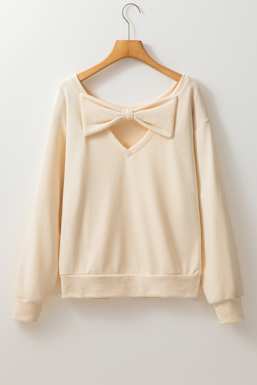 Elegant Bow Cut Out Sweatshirt in 4 Colors