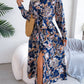 Classic Floral Tie Waist Midi Dress in 3 Colors