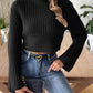 Classy Cropped Mock Neck Sweater in 3 Colors